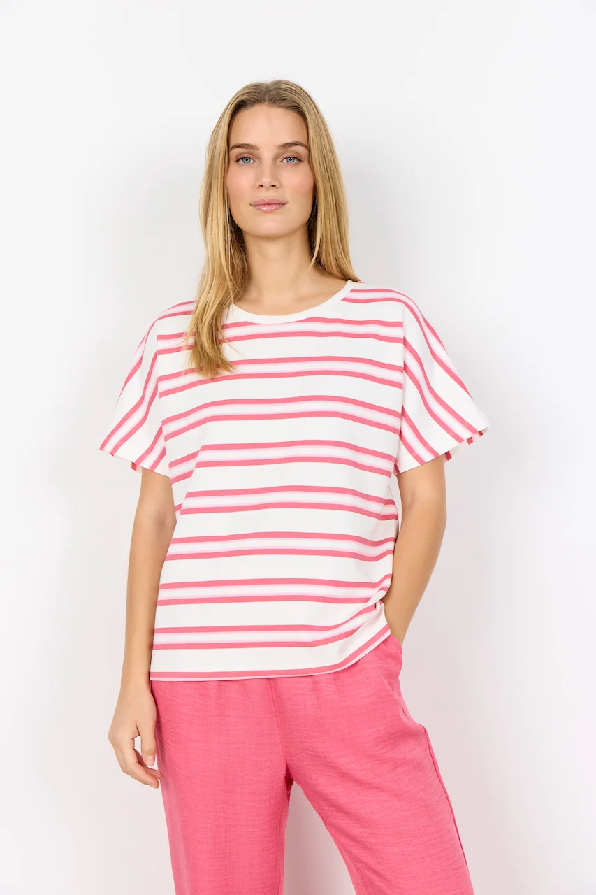 Le t-shirt motif à rayures Soya Concept | 27524
