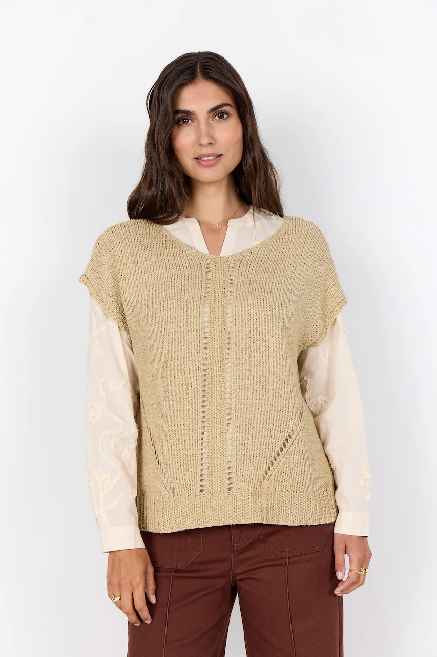 Le haut en maille texturée Soya Concept | 51499